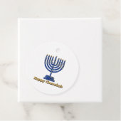 Étiquettes Cadeau Heureux Chanukah Menorah (En situation)