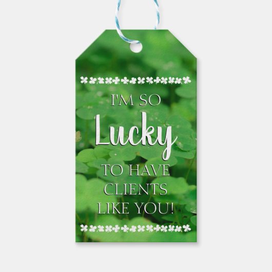 Étiquettes-cadeau Heureux d'avoir des clients comme vous client (Devant)