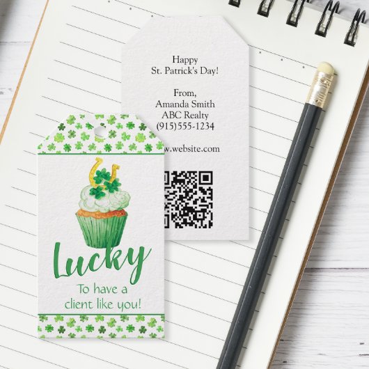 Étiquettes-cadeau Heureux d'avoir un client comme vous St Patrick Da