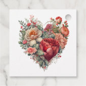 Étiquettes Cadeau Heureux Mariage Rose de Valentine (Dos)