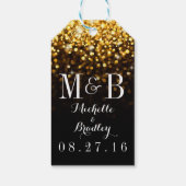 Étiquettes-cadeau Heureux toujours après Monogram Hollywood Mariage (Dos)