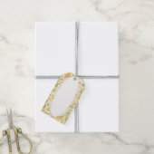 Étiquettes-cadeau Hibiscus & dentelle JAUNE (Avec de la ficelle)