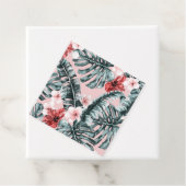 Étiquettes Cadeau Hibiscus Feuille tropicaux Fleurs florales (En situation)