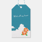 Étiquettes-cadeau Hibiscus-orange & Summer Clouds (Devant)
