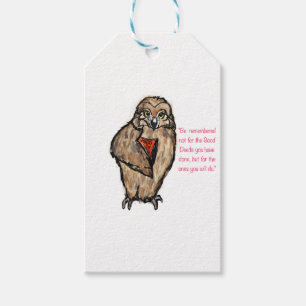 Étiquettes-cadeau Hibou sage