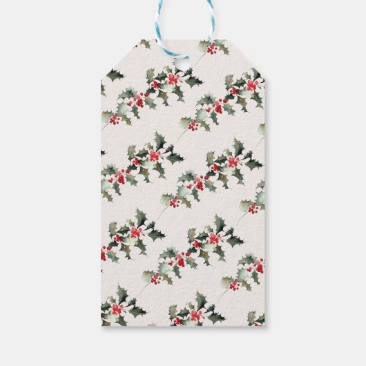 Étiquettes-cadeau Highland Cow Festive Animal de ferme Joyeux Noël (Dos)