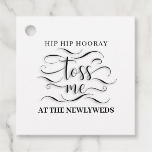 Étiquettes Cadeau Hip Hip Hip Hooray Toss Me Petals Mariage