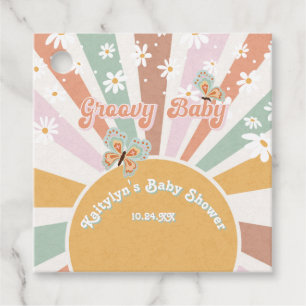 Étiquettes Cadeau Hippie Super Daisies Baby Retro les années 70 sole