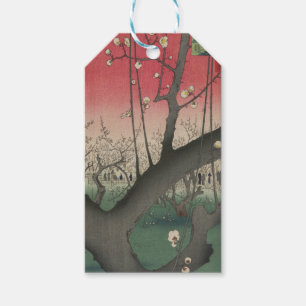 Étiquettes-cadeau Hiroshige Plum Estate Kameido : Japonais vintage