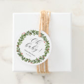 Étiquettes Cadeau Hiver À feuillage persistant Oh Baby shower (En situation)