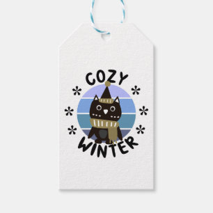 Étiquettes-cadeau Hiver agréable, chouette