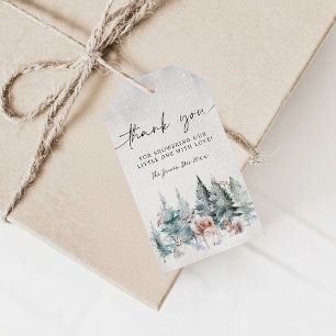 Étiquettes-cadeau Hiver Bois Bébé Froid à l'extérieur de la forêt Me