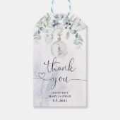 Étiquettes-cadeau Hiver eucalyptus cosy merci (Devant)