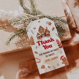 Étiquettes-cadeau Hiver Maison pain d'épices Noël 1er anniversaire