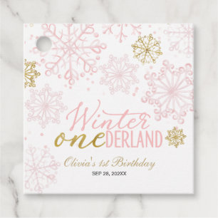 Étiquettes Cadeau Hiver Onederland 1er anniversaire 