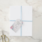 Étiquettes-cadeau Hiver ONEderland Parties scintillant d'argent rose (Avec de laficelle)