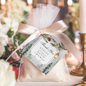 Étiquettes Cadeau Hiver Pins Rustiques Lanterne Merci Mariage