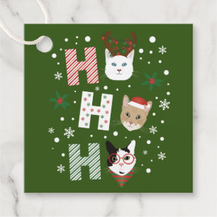Étiquettes Cadeau Ho Ho Ho Chats Joyeux Noël