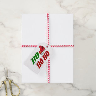 Étiquettes-cadeau Ho Ho Ho Père Noël Sleigh Typographie de Noël