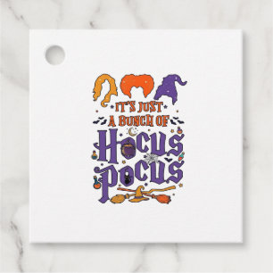 Étiquettes Cadeau Hocus Pocus Halloween Sorcières Chaudron Balai Cha