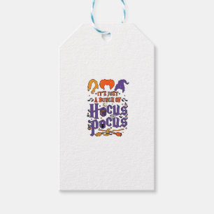 Étiquettes-cadeau Hocus Pocus Halloween Sorcières Chaudron Balai Cha