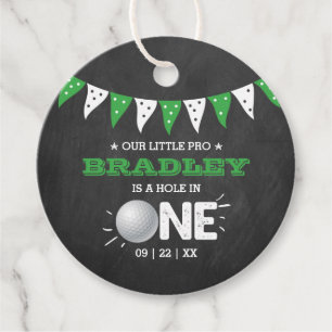 Étiquettes Cadeau Hole In One Boys Golf 1er Anniversaire Par tee