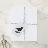 Étiquettes-cadeau Holiday Crow with Top Hat (Avec de laficelle)