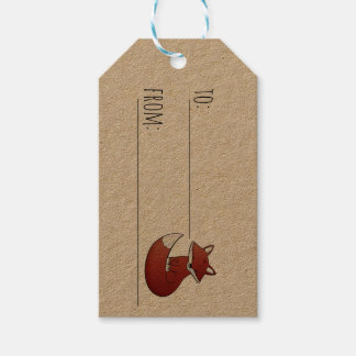 Étiquettes-cadeau Holiday Fox