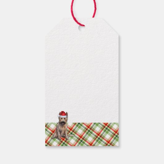 Étiquettes-cadeau Holiday Plaid Berger Picard Amoureux des chiens No (Dos)