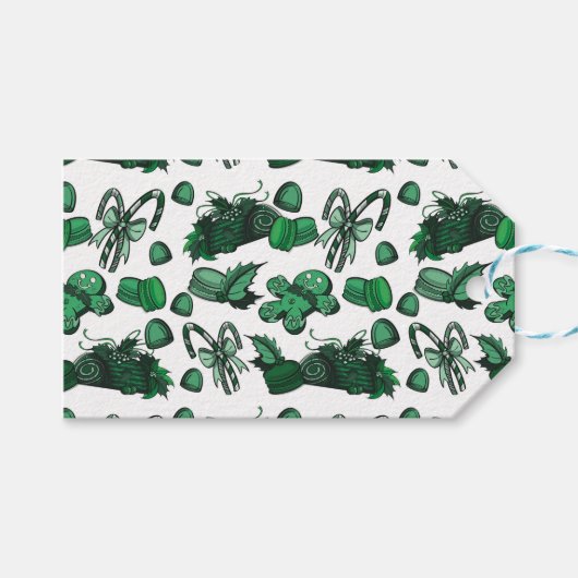 Étiquettes-cadeau Holiday Sweets- Mint (Solid) (Devant (Horizontal))