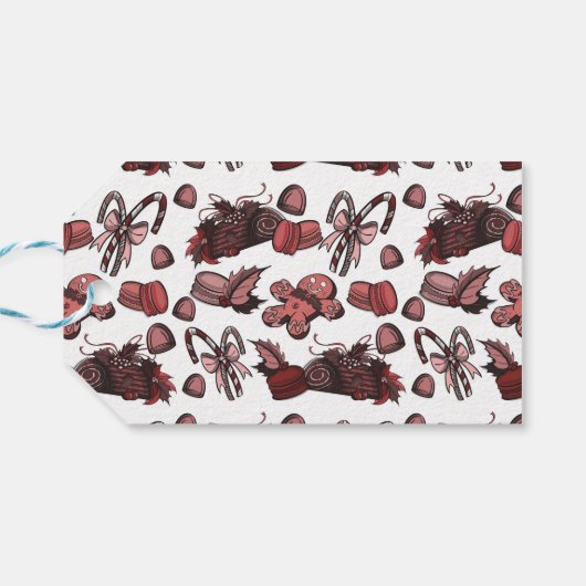 Étiquettes-cadeau Holiday Sweets- Peppermint (Solid) (Dos Horizontal)