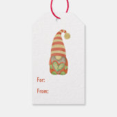 Étiquettes-cadeau Holiday Tree Gold Star Gnome (Dos)