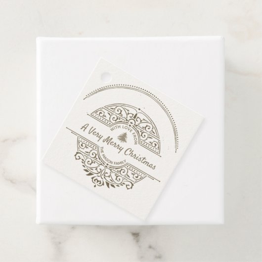 Étiquettes Cadeau Holiday Vintage (En situation)