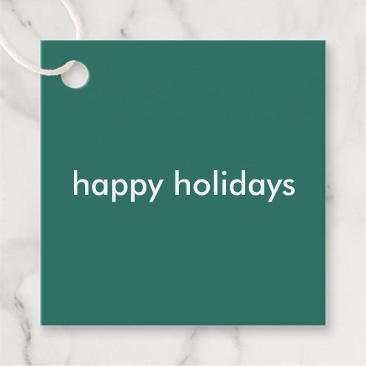 Étiquettes Cadeau Holidays | Simple Forest Green (Devant)