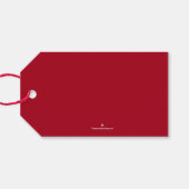 Étiquettes-cadeau Holly Berries Pine Joyeux Noël (Dos (Horizontal))