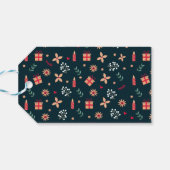 Étiquettes-cadeau Holly Berry Art Motif Christmas Art Candle Art C (Dos Horizontal)