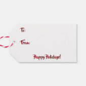 Étiquettes-cadeau Holly Garland Merry & Bright (Dos Horizontal)