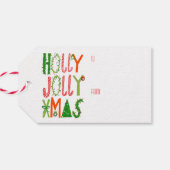 Étiquettes-cadeau HOLLY JOLLY XMAS Noël (Dos Horizontal)