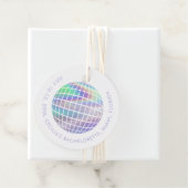 Étiquettes Cadeau Holographique Dernière disco Bachelorette (En situation)