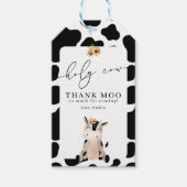 Étiquettes-cadeau Holy Cow Thank Moo Sunflower Anniversaire (Devant)