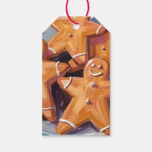 Étiquettes-cadeau Homme en pain d'épices   Joyeux Noël