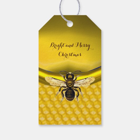 ÉTIQUETTES-CADEAU HONEY BEE, BEEKEEPER NOËL VACANCES (Dos)