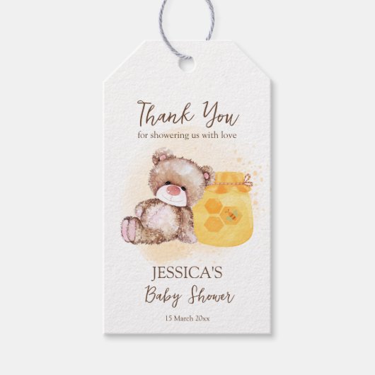 Étiquettes-cadeau Honey pot en peluche de l'ours (Devant)