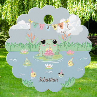 Étiquettes Cadeau Hoppy Birthday Frog Thank You