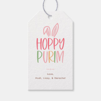 Étiquettes-cadeau Hoppy Purim Bunny Ears