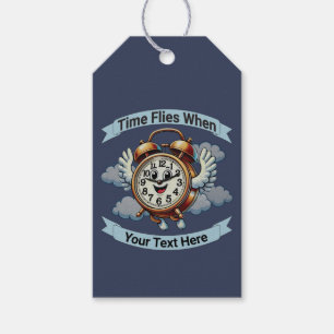 Étiquettes-cadeau Horloge de vol personnalisable "Heures de vol quan