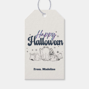 Étiquettes-cadeau Horreur nuit mignonne Halloween invitations fêtes