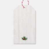 Étiquettes-cadeau Horseshoy Greenery Berries Joyeux NOM de Noël (Dos)