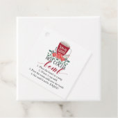 Étiquettes Cadeau Hot Cocaca Bomb direction Noël carré (En situation)