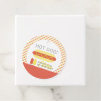 HOT DOG! Anniversaire moderne rouge et jaune